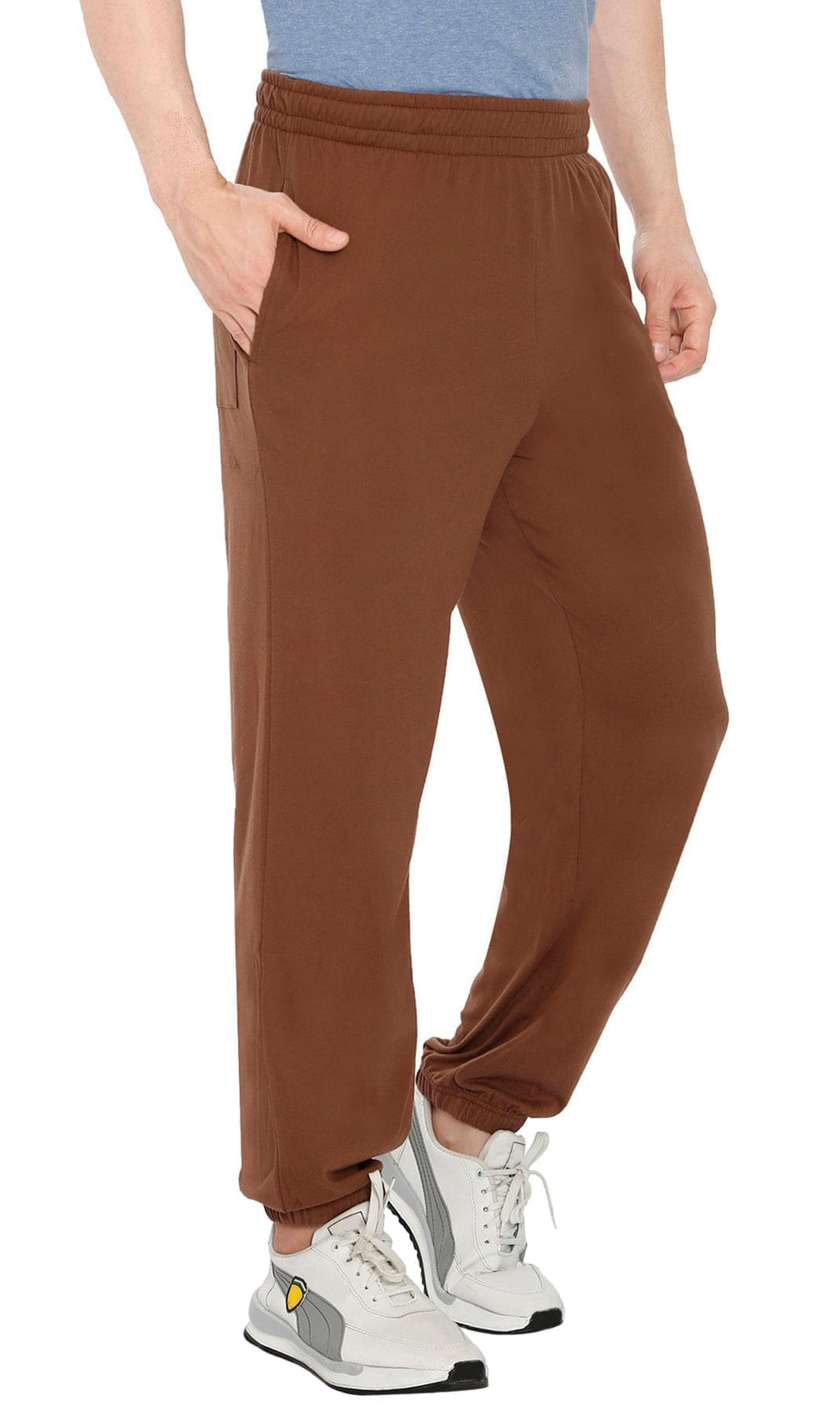 Mens Pull On Elastic Waist Knit Pants - Relaxed Dressing for Comfort