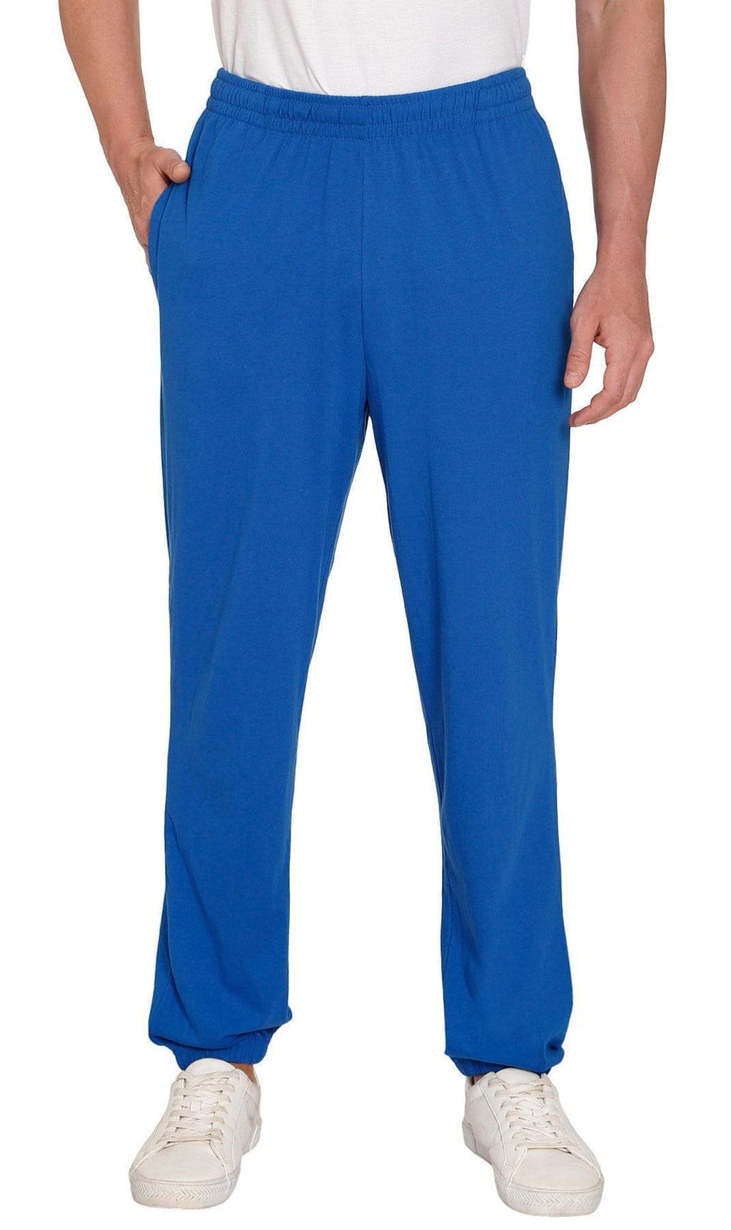 Mens Pull On Elastic Waist Knit Pants - Relaxed Dressing for Comfort